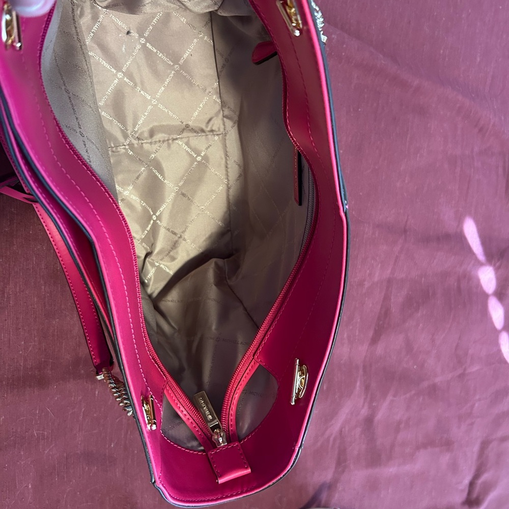 Michael Kors Pink and Cream Women's Bag - Picture 3 of 4